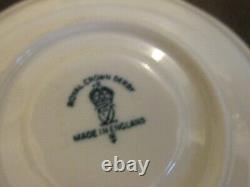 Royal Crown Derby England Blue Mikado Set Of 4 Demitasse Cup And Saucer