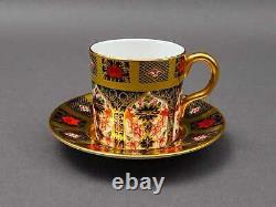 Royal Crown Derby England Old Imari 1128 Demitasse Cup & Saucer Set Of 6