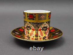 Royal Crown Derby England Old Imari 1128 Demitasse Cup & Saucer Set Of 6