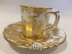 Royal Crown Derby Gold Aves Demitasse Cup And Saucer