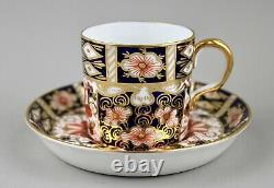 Royal Crown Derby Imari 2451 Demitasse Coffee Cans Cups & Saucers X 6 1st C. 1937