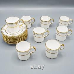 Royal Crown Derby Lombardy Demitasse Cup and Saucers Set of 8 FREE USA SHIPPING