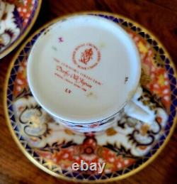 Royal Crown Derby Old Kings Japan Imari Demitasse Tea Cup And Saucer 9 Set Rare