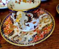 Royal Crown Derby Old Kings Japan Imari Demitasse Tea Cup And Saucer 9 Set Rare