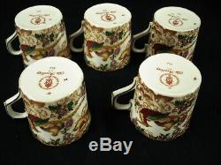 Royal Crown Derby Olde Avesbury A. 73 Set Of 5 Demitasse Cup & Saucer Sets