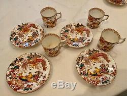 Royal Crown Derby Olde Avesbury Ely Shape 8 Demitasse Cup And Saucer Set Vintage