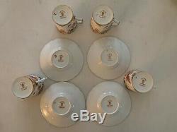 Royal Crown Derby Olde Avesbury Ely Shape 8 Demitasse Cup And Saucer Set Vintage