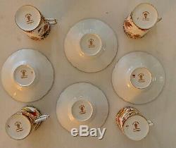 Royal Crown Derby Olde Avesbury Ely Shape 8 Demitasse Cup And Saucer Set Vintage