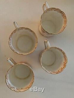 Royal Crown Derby Olde Avesbury Ely Shape 8 Demitasse Cup And Saucer Set Vintage