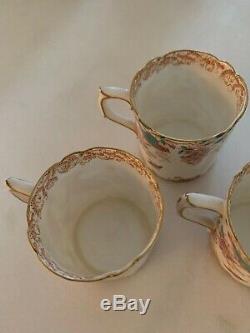 Royal Crown Derby Olde Avesbury Ely Shape 8 Demitasse Cup And Saucer Set Vintage