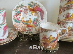 Royal Crown Derby Olde Avesbury Hand Painted Set Of 6 Demitasse Cup And Saucer
