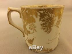 Royal Crown Derby Porcelain Demitasse Cup and Saucer GOLD AVES