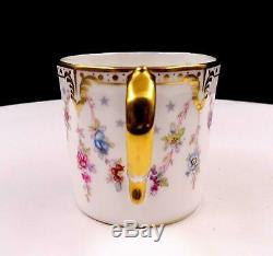 Royal Crown Derby Royal Antoinette 2 3/8 Demitasse Cup And Saucer Set 1963