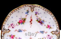 Royal Crown Derby Royal Antoinette 2 3/8 Demitasse Cup And Saucer Set 1963