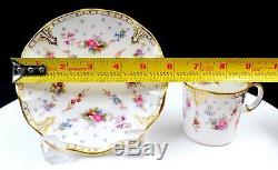 Royal Crown Derby Royal Antoinette 2 3/8 Demitasse Cup And Saucer Set 1963