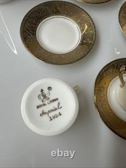 Royal Crown Imperial 1924 coffee/ demitasse Set WithFive demitasse cups & saucers