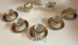 Royal Crown Imperial 1924 coffee/ demitasse Set WithFive demitasse cups & saucers
