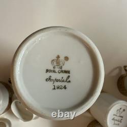 Royal Crown Imperial 1924 coffee/ demitasse Set WithFive demitasse cups & saucers