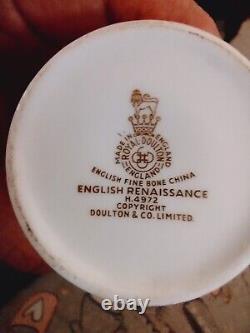 Royal Doulton Bone China H4972 English Renaissance 8 Demitasse Cups Saucers