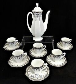 Royal Doulton Claremont Art Deco Coffee set coffee pot demi tasse cups & saucers