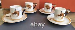 Royal Doulton Porcelain Lot Of 4 Demitasse Cups & Saucers Reynard The? Fox#5