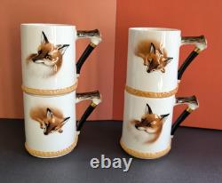 Royal Doulton Porcelain Lot Of 4 Demitasse Cups & Saucers Reynard The? Fox#5
