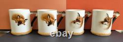 Royal Doulton Porcelain Lot Of 4 Demitasse Cups & Saucers Reynard The? Fox#6