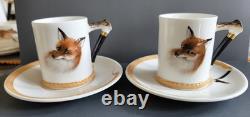 Royal Doulton Porcelain Lot Of 4 Demitasse Cups & Saucers Reynard The? Fox#6