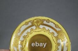 Royal Doulton Raised Beaded Gold & Yellow Gold Interior Demitasse Cup & Saucer