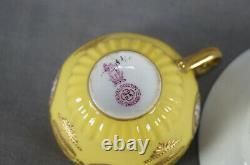 Royal Doulton Raised Beaded Gold & Yellow Gold Interior Demitasse Cup & Saucer