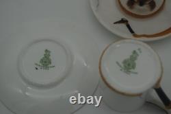 Royal Doulton Reynard The Fox Porcelain Demitasse SET 4 Cups & Saucers