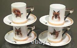 Royal Doulton Reynard The Fox Porcelain Demitasse SET 4 Cups & Saucers (more)A