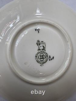 Royal Doulton V23 Demitasse Cup & Saucer Set 12 Pc Art Deco Bone China England