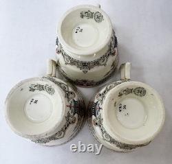 Royal Doulton V23 Demitasse Cup & Saucer Set 12 Pc Art Deco Bone China England