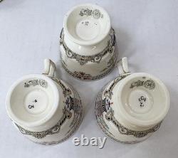 Royal Doulton V23 Demitasse Cup & Saucer Set 12 Pc Art Deco Bone China England