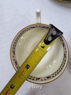 Royal Doulton V23 Demitasse Cup & Saucer Set 12 Pc Art Deco Bone China England