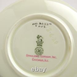 Royal Doulton c1929 Set of 11 Demitasse Cups & Saucers Green Gold BB2693B V603