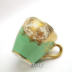 Royal Doulton c1929 Set of 11 Demitasse Cups & Saucers Green Gold BB2693B V603