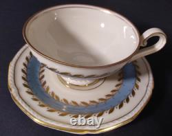 Royal Tettau Gold Gild Porcelain Footed Demitasse Cup & Saucer Germany Set of 8