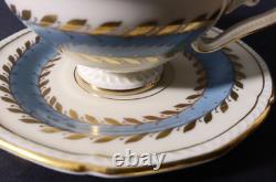 Royal Tettau Gold Gild Porcelain Footed Demitasse Cup & Saucer Germany Set of 8