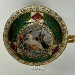 Royal Vienna Antique Demitasse Teacup And Saucer Courting Scene With Cherubs