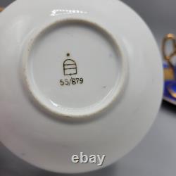Royal Vienna Demitasse Cups & Saucers Set Of 5, Blue, Green & Burgandy