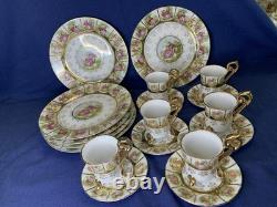 Royal Vienna Porcelain 18Pieces 6 Demitasse TeaCups, 6 Saucers, 6Salad Plates