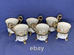 Royal Vienna Porcelain 18Pieces 6 Demitasse TeaCups, 6 Saucers, 6Salad Plates