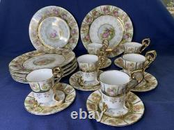 Royal Vienna Porcelain 18Pieces 6 Demitasse TeaCups, 6 Saucers, 6Salad Plates