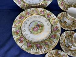 Royal Vienna Porcelain 18Pieces 6 Demitasse TeaCups, 6 Saucers, 6Salad Plates