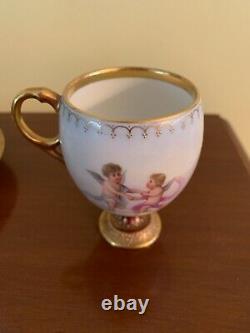 Royal Vienna Porcelain Cherub Demitasse Cup Saucer Underplate