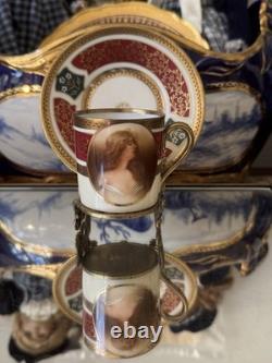 Royal Vienna Porcelain Psyché Demitasse Cup Saucer Antique