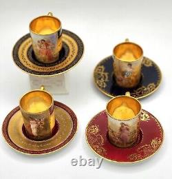 Royal Vienna Style Demitasse Cups & Saucers Amazing, Cherubs