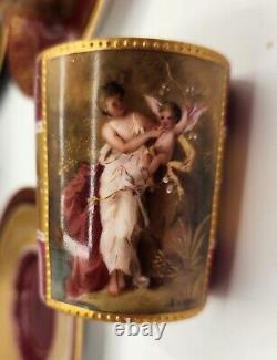 Royal Vienna Style Demitasse Cups & Saucers Amazing, Cherubs